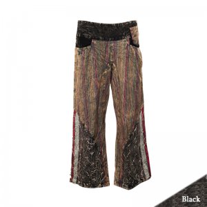 Gypsy Style Embroided StripeyTrousers