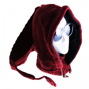 Nepalese Ninja Style Hat And Neck Warmer Red