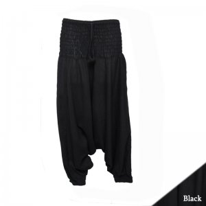 Plain Low Crutch Harem Trousers